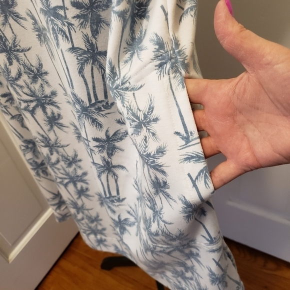 June & Delaneey Palm Tree Print Knit Casual Dress Size 1X - Picture 4 of 11